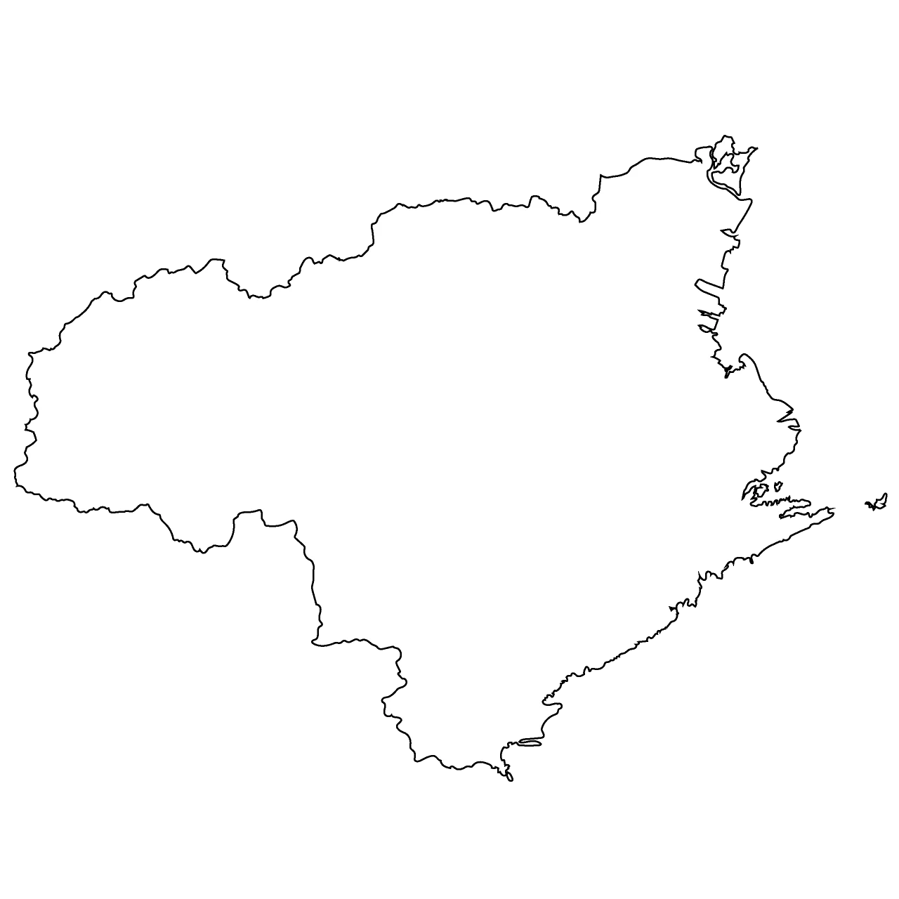徳島県の地図の画像